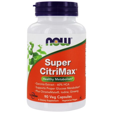 Fórmula de metabolismo saudável Super Citrimax - 90 Cápsula (s) vegetal (s) NOW Foods