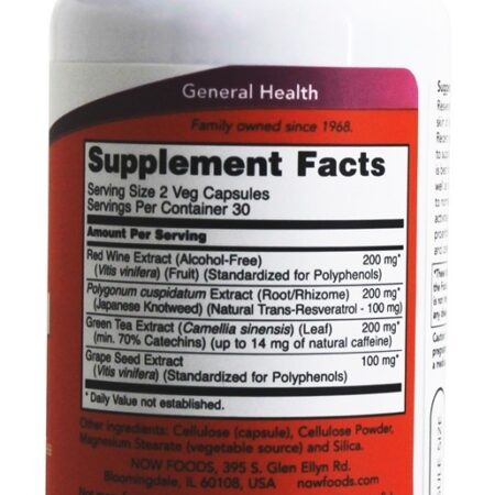 Resveratrol natural 50 mg . - 60 Cápsula (s) vegetal (s) NOW Foods - Imagem 2