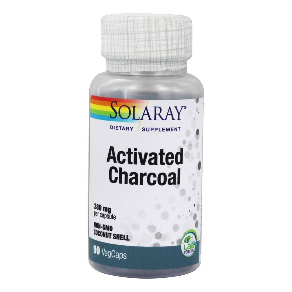 Carvão Ativado 280 mg. - 90 Cápsula (s) vegetal (s) Solaray