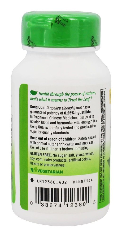 Raiz Dong Quai 565 mg. - Cápsulas vegetarianas 100 Nature's Way - Imagem 3