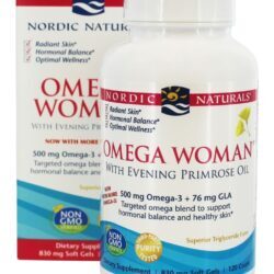 Omega Para Mulheres Com Óleo de Onagra Sabor Limão 500 mg. - 120 Softgels Nordic Naturals