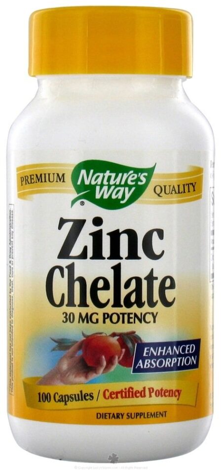 Quelato de Zinco 30 mg. - Cápsulas 100 Nature's Way