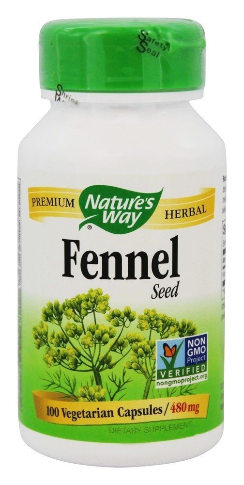 Semente de erva-doce 480 mg. - Cápsulas vegetarianas 100 Nature's Way