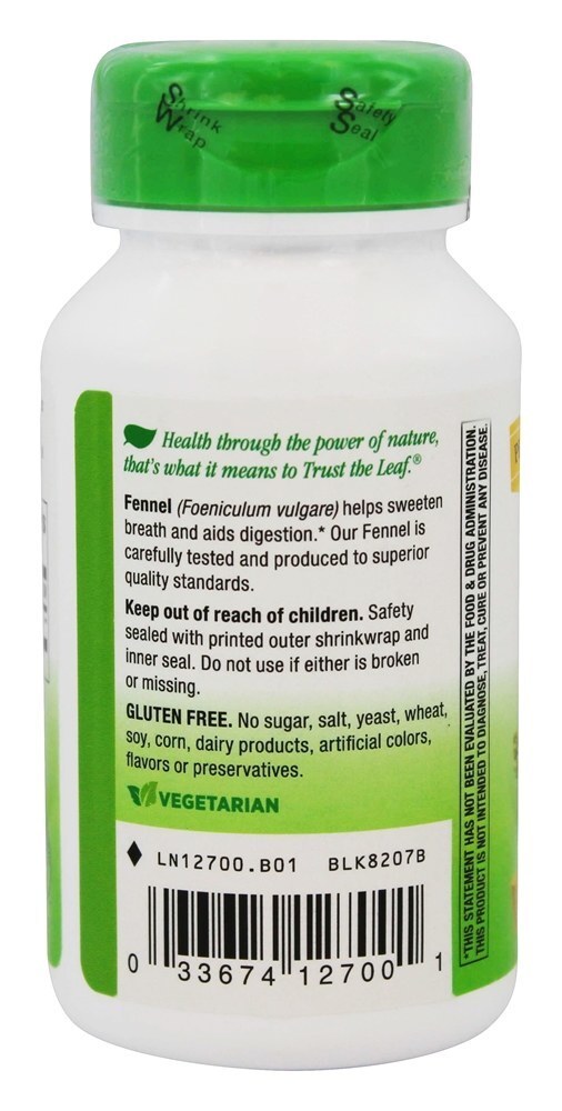 Semente de erva-doce 480 mg. - Cápsulas vegetarianas 100 Nature's Way - Imagem 3