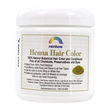 Cor de cabelo de Henna & condicionador marrom escuro - 4 oz. Rainbow Research - Image 2