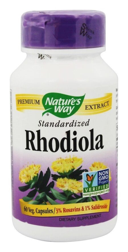 Rhodiola Padronizado - Cápsulas vegetarianas 60 Nature's Way