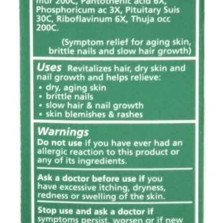 Pele vital, cabelo, pregos com pulverizador oral homeopático da hormona de crescimento humano - 1 fl. oz. Liddell Laboratories - Imagem 2