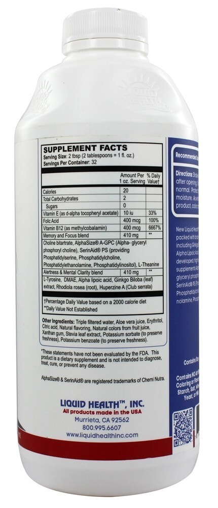 Neurológica Cérebro Saúde Completar Romã Baga - 32 fl. oz. Liquid Health - Imagem 2