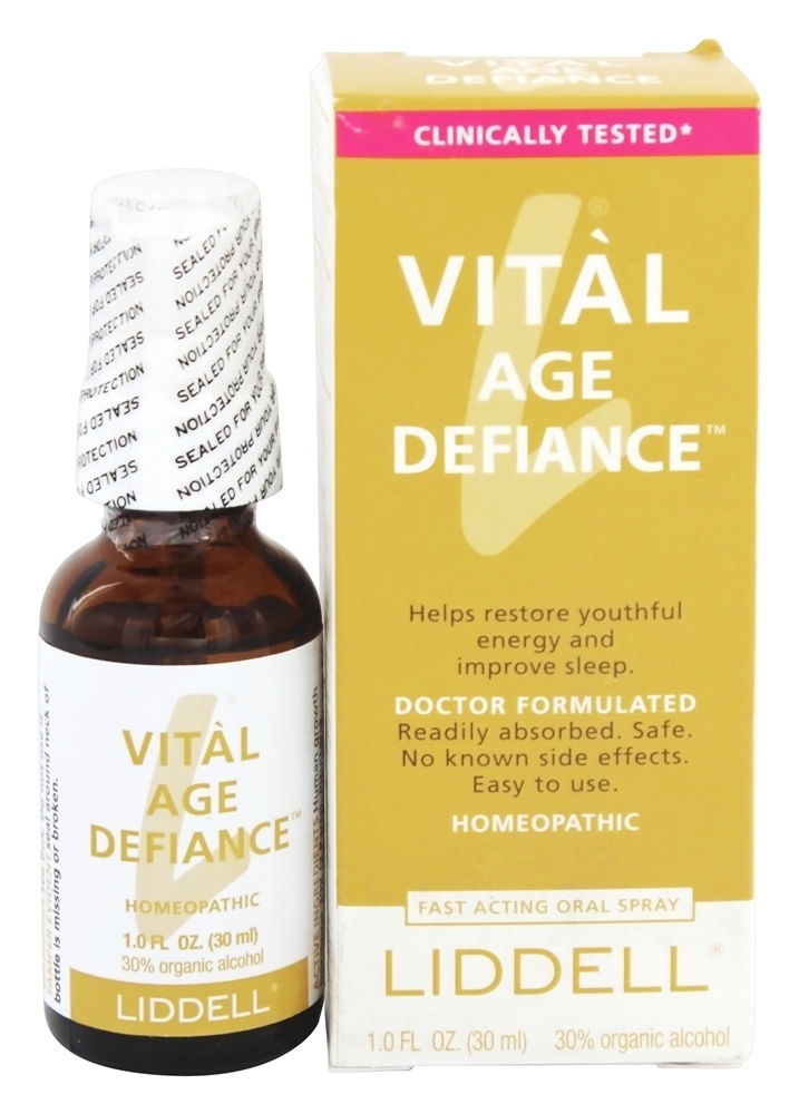 Pulverizador oral homeopático do desafio da idade vital - 1 fl. oz. Liddell Laboratories