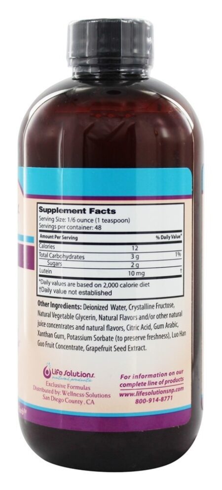 Luteína Liquida Para a Saúde Ocular - 8 fl. oz. Life Solutions - Image 2