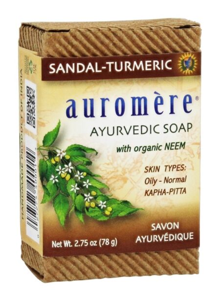 Sabonete em barra ayurvédico com sanduíche de nim orgânico - 2.75 oz. Auromere