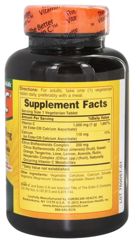 Éster C com Bioflavonóides Cítricos 1000 mg. - 120 Comprimidos vegetarianos American Health - Image 2