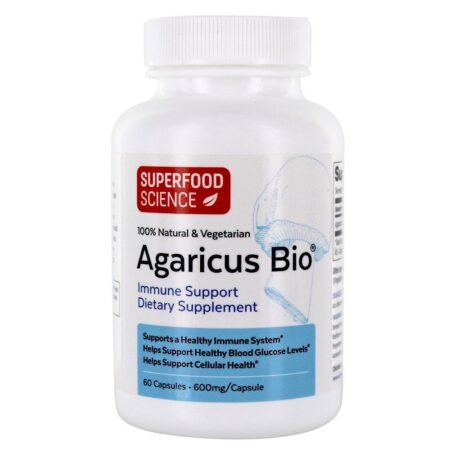 Superfood Science Agaricus Suporte Bio Imune 600 mg. - Cápsulas 60 Atlas World