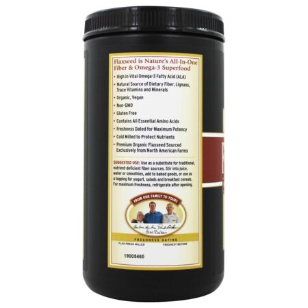 Flaxseed Terrestre Premium Forti-Flax Orgânico - 16 oz. Barlean's - Image 3