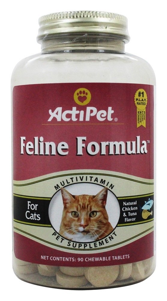 Felino Fórmula Diário Múltiplas Vitamina & Mineral Para Gatos - 90 comprimidos mastigáveis ActiPet