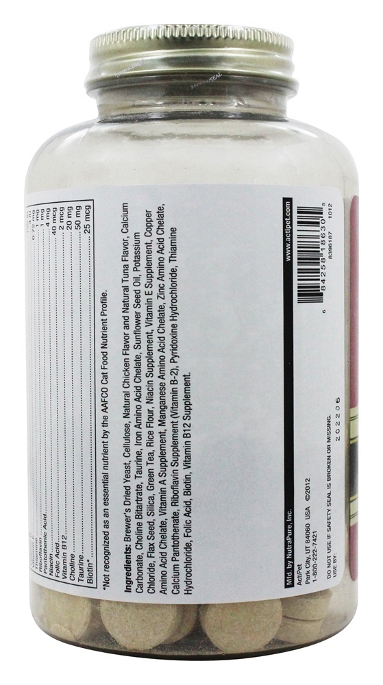 Felino Fórmula Diário Múltiplas Vitamina & Mineral Para Gatos - 90 comprimidos mastigáveis ActiPet - Imagem 3
