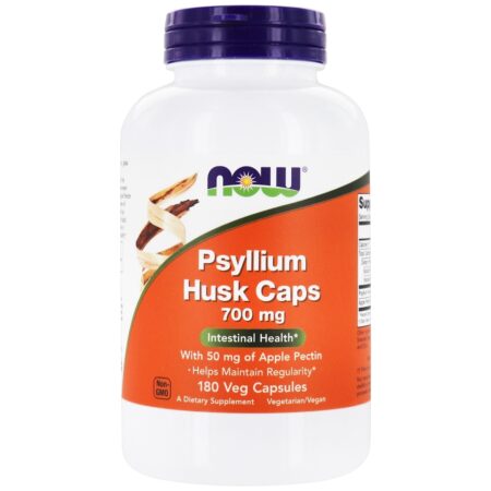 Casca de psyllium Caps 700 mg. - 180 Cápsula (s) vegetal (s) NOW Foods