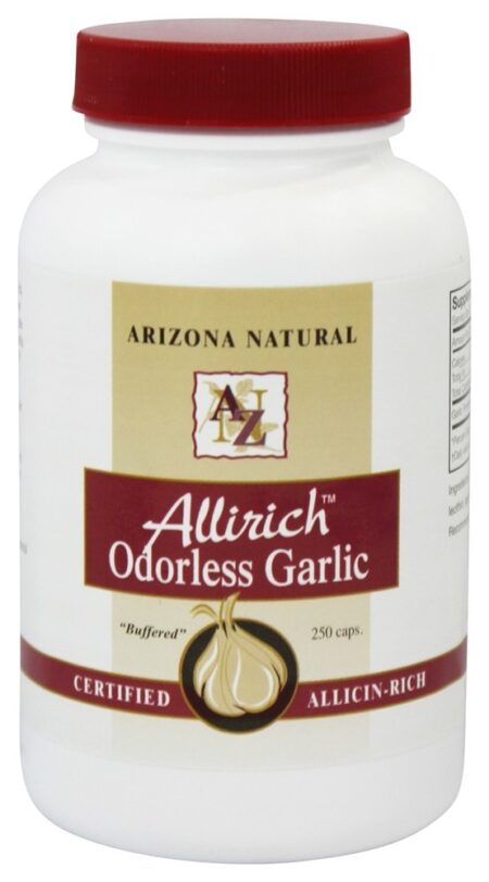 Allirich Inodoro Alho 500 mg. - Cápsulas 250 Arizona Natural