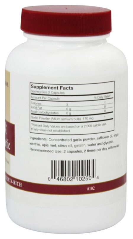 Allirich Inodoro Alho 500 mg. - Cápsulas 250 Arizona Natural - Image 2