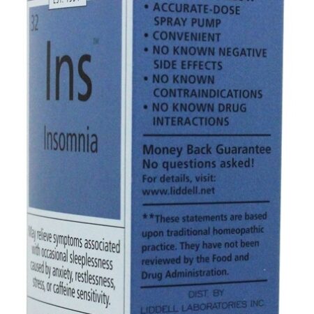 Spray Oral Homeopático Insônia - 1 fl. oz. Liddell Laboratories - Imagem 2
