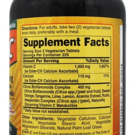 Éster C com Bioflavonóides Cítricos 500 mg. - 450 Comprimidos vegetarianos American Health - Imagem 2