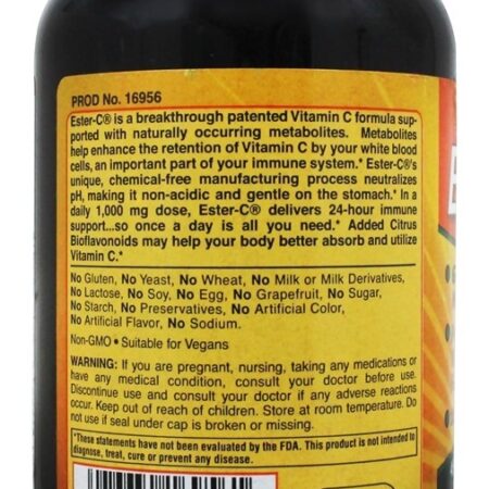 Éster C com Bioflavonóides Cítricos 500 mg. - 450 Comprimidos vegetarianos American Health - Imagem 3