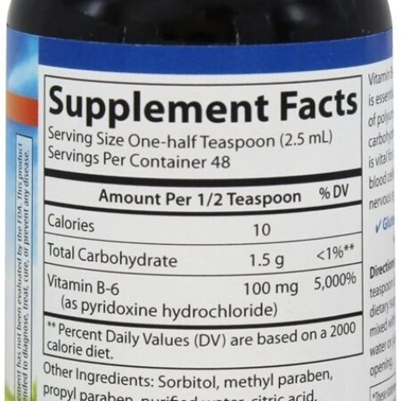 Vitamina B6 Líquida 200 mg. - 4 fl. oz. Carlson Labs - Imagem 2