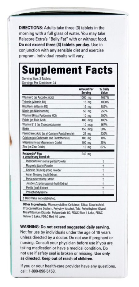 Fórmula de Força Máxima Extra Relacore - 72 Tablets Carter Reed Company - Image 2