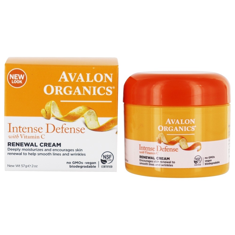 Creme Facial de Renovação de Defesa Intensa com Vitamina C - 2 oz. Avalon Organics