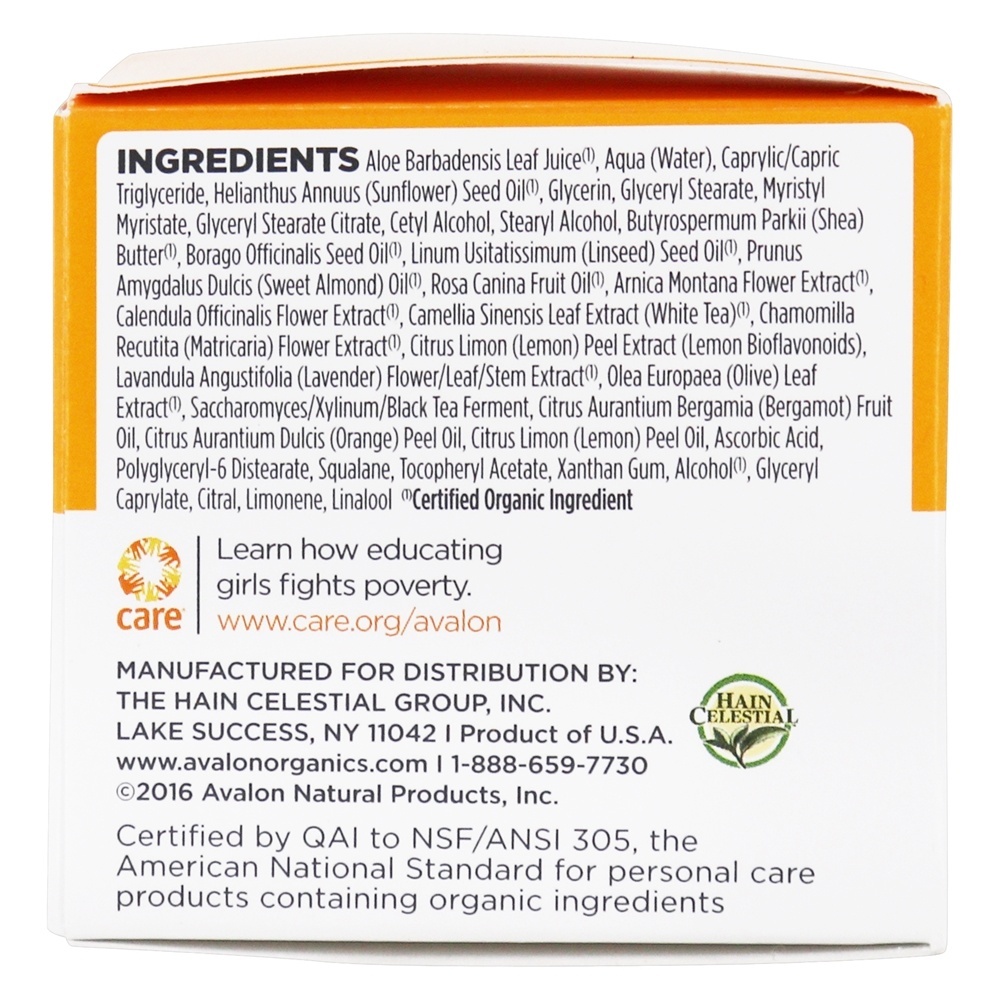 Creme Facial de Renovação de Defesa Intensa com Vitamina C - 2 oz. Avalon Organics - Imagem 3