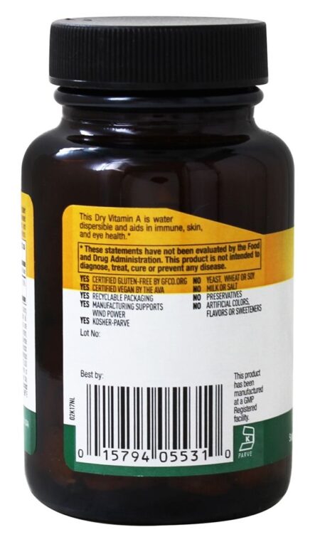 Vitamina A Seca 10000 UI - 100 Tablets Country Life - Image 3