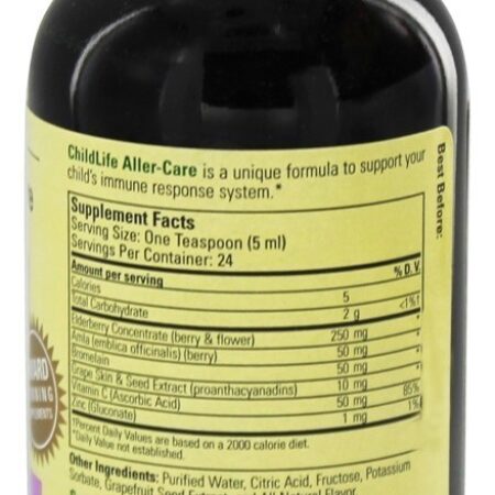 Uva para crianças Aller-Care - 4 oz. Anteriormente Aller-gease Child Life Essentials - Imagem 2