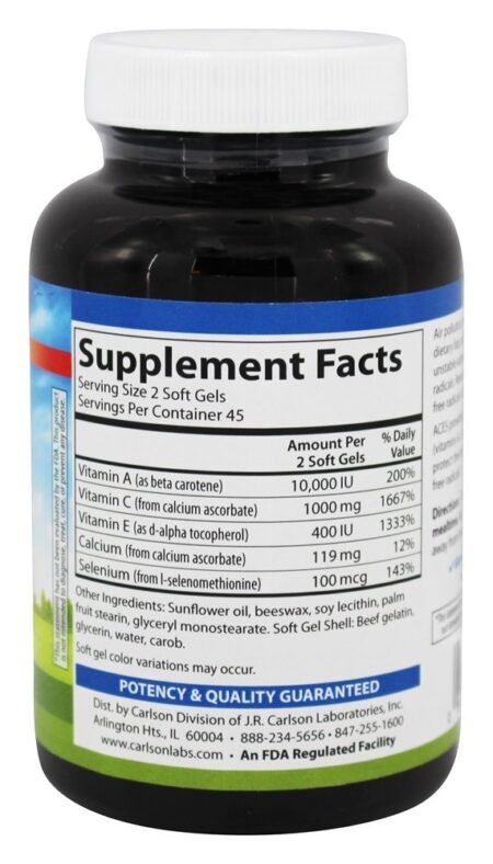 Antioxidantes ACES - 90 Softgels Carlson Labs - Image 2