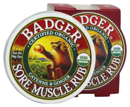 Ferida Músculo Esfregar Pimenta de Caiena & Gengibre - 2 oz. Badger