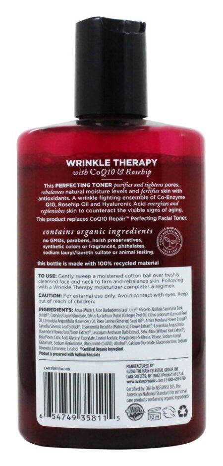 Reparação CoQ10 Aperfeiçoando Toner Facial - 8 fl. oz. (Anteriormente Renovação celular Cuidados com a pele de defesa contra rugas) Avalon Organics - Image 2