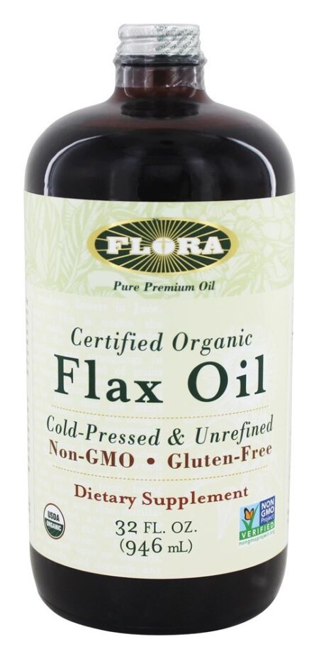 Óleo de Linhaça Certificado Orgânico - 32 fl. oz. Flora