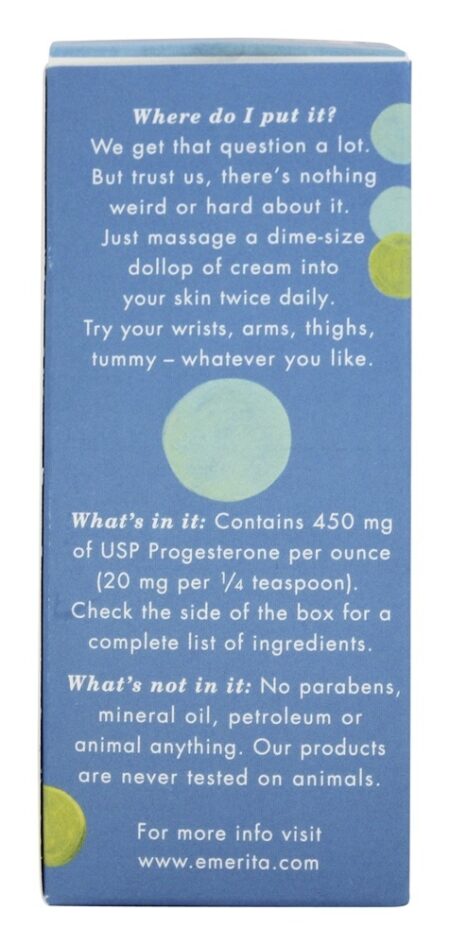 Creme de Progesterona Natural Pro-Gest Original Sem Fragrância - 2 oz. Emerita - Image 3