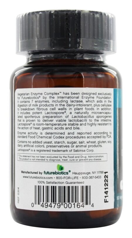 Complexo Enzimático Vegetariano - 90 Tablets Futurebiotics - Image 3