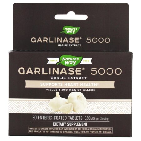 Extrato de Garlinase 5000 - 30 Comprimidos com Nature's Way entérico Nature's Way