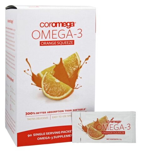 Omega - 3 Orange Squeeze - 90 Pacotes (s) Coromega