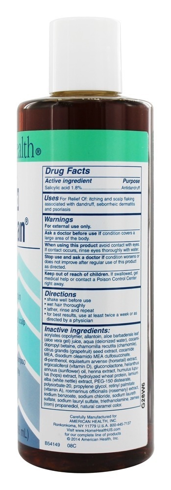 Shampoo Anticaspa Everclean sem perfume - 8 fl. oz. Home Health - Imagem 2