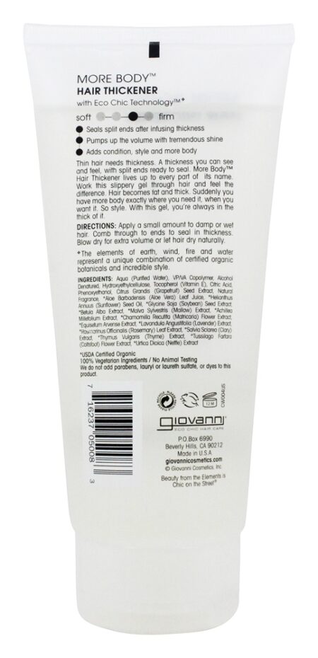 Mais gel de modelação volumizante de espessantes de cabelo para o corpo - 6.8 oz. Giovanni - Image 2