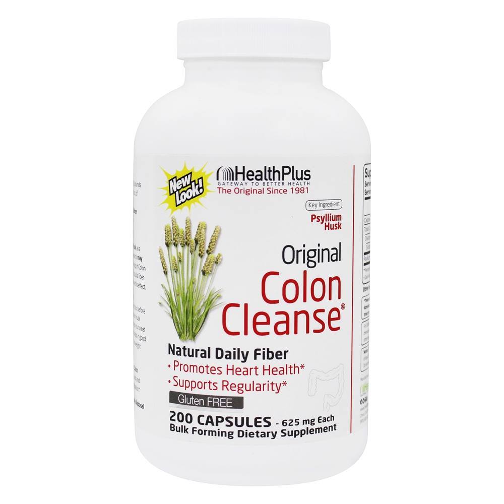 Original Colon Cleanse Com Casca de Psyllium - Cápsulas 200 Health Plus