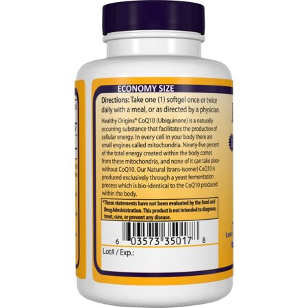 CoQ10 com Kaneka Q10 100 mg. - 150 Softgels Healthy Origins - Image 3