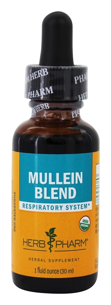 Extrato Líquido de Mistura de Mullein para Suporte ao Sistema Respiratório - 1 fl. oz. Herb Pharm