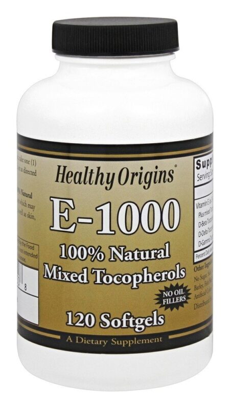 Vitamina E 1000 UI - 120 Softgels Healthy Origins