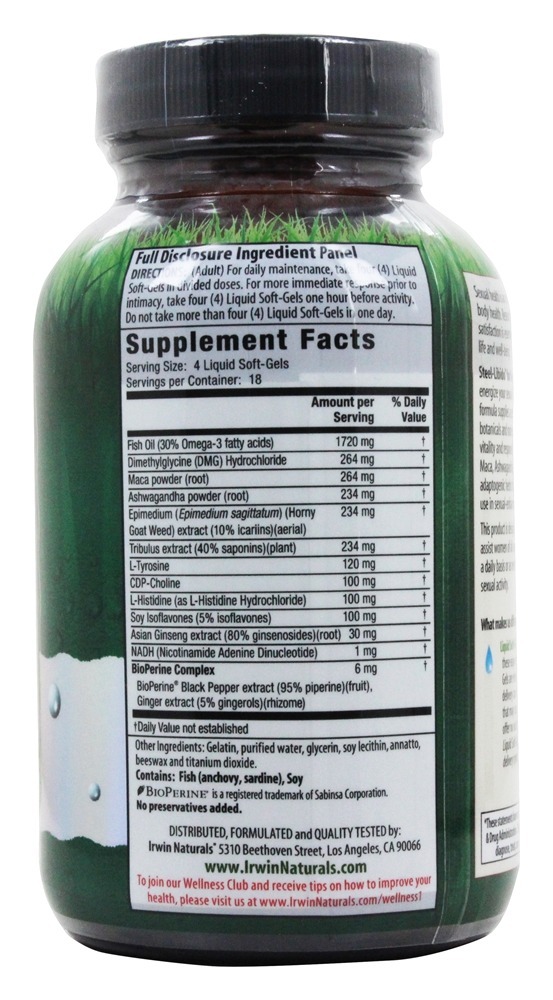 Libido de Aço para Mulheres - 75 Softgels Irwin Naturals - Imagem 2