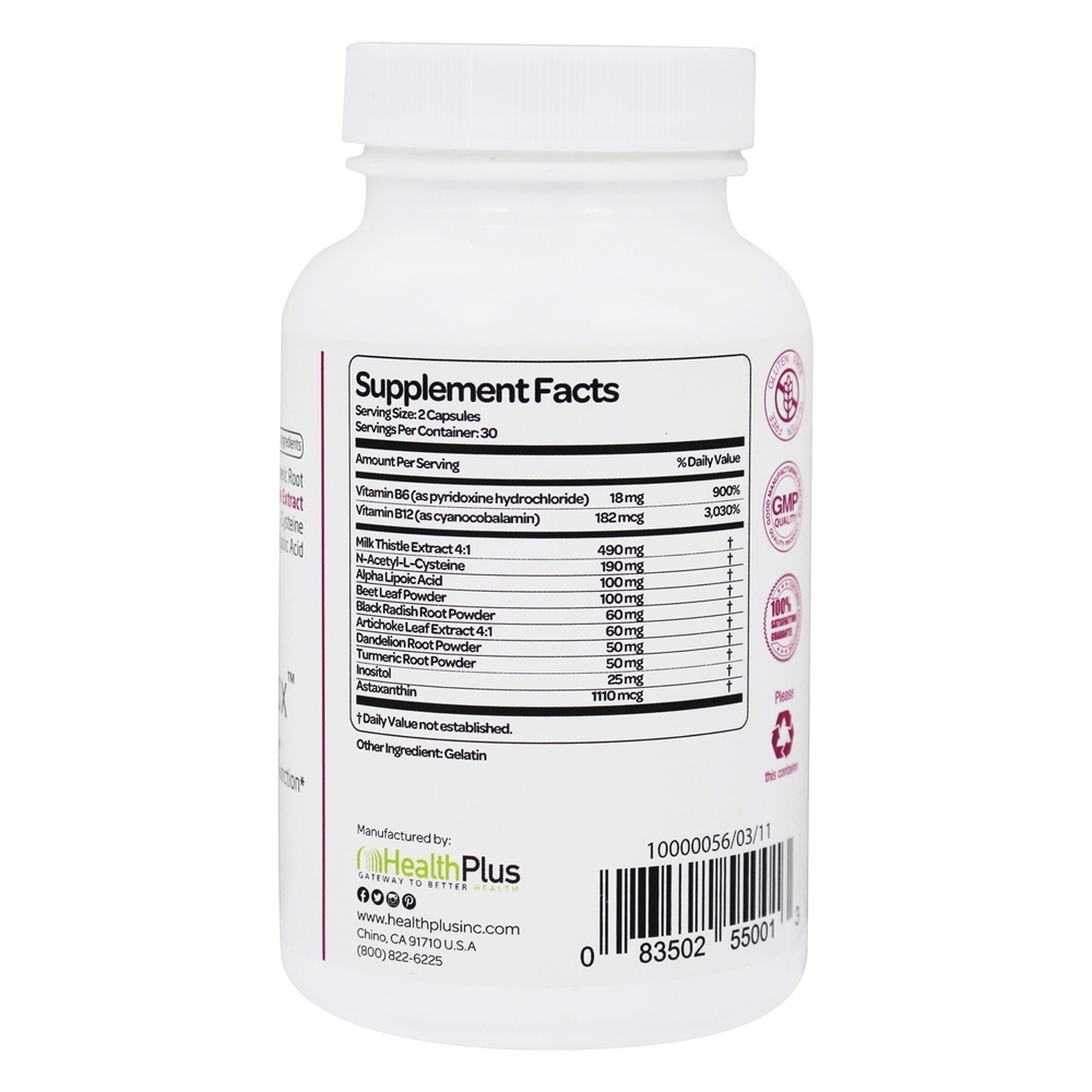 Suporte Antioxidante Fígado Detox - Cápsulas 90 Health Plus - Imagem 2
