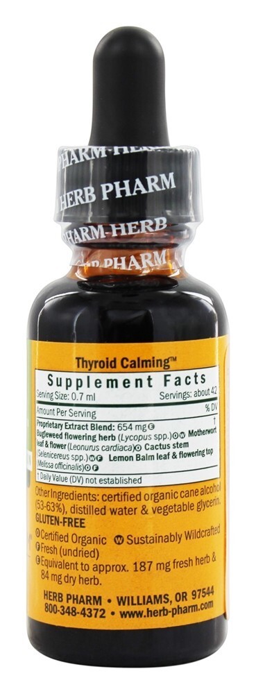 Composto calmante da tireóide - 1 fl. oz. Anteriormente Bugweed Motherwort Herb Pharm - Imagem 2