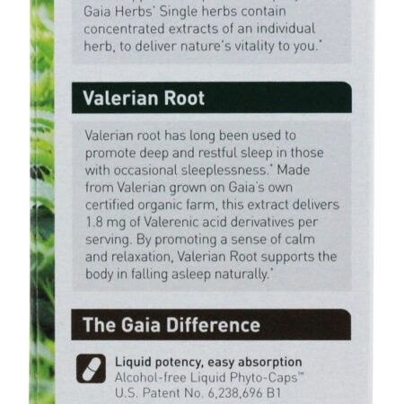 Cápsulas de Phyto de raiz de valeriana - Cápsulas vegetarianas 60 Gaia Herbs - Imagem 4